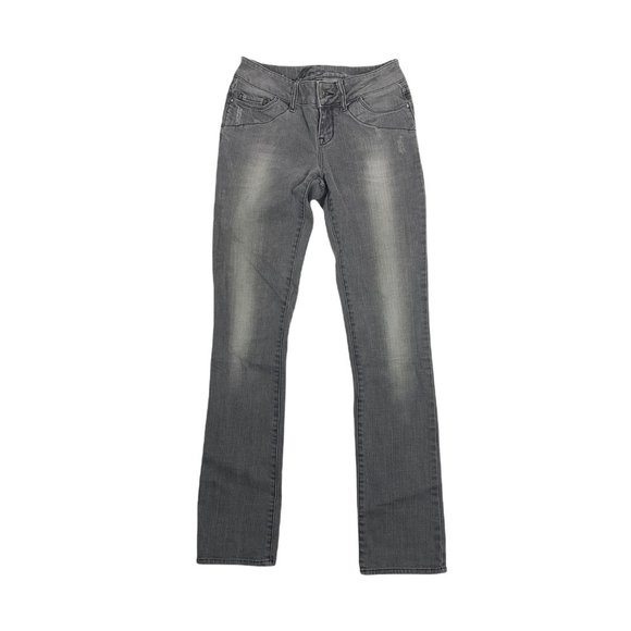 dELiA*s Denim - Delia's 1 / 2 Morgan Jeans Distress Slim Skinny Gray Juniors